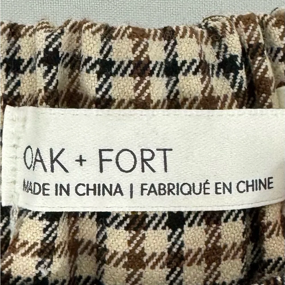 Oak + Fort Pants‎ Size M Elastic Waist Textured Stretch Pockets Comfort Relaxed - Picture 3 of 8